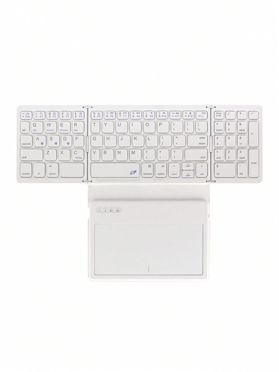 Foldable Bluetooth Keyboard with Touchpad Portable Travel Design
