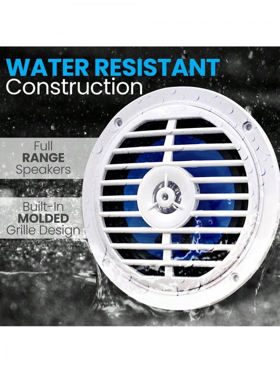 5 1 4 Dual Cone Waterproof Stereo Speaker System with Deep Bass