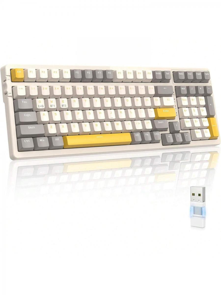 Magic Refiner RK96 Wireless Mechanical Keyboard Hot Swappable Red Switch