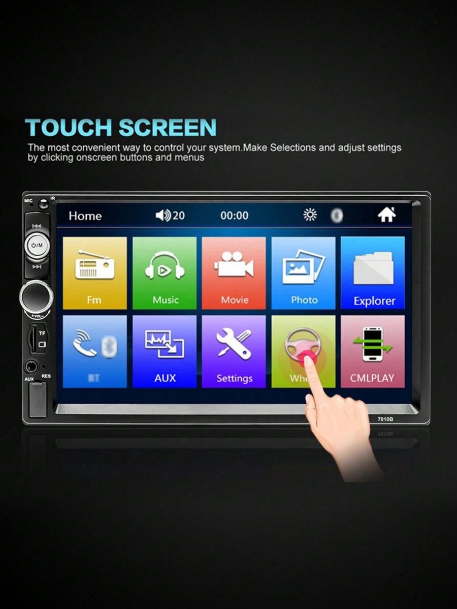 7 Inch HD Double Din Car MP5 Radio Touch Screen with Rear Camera