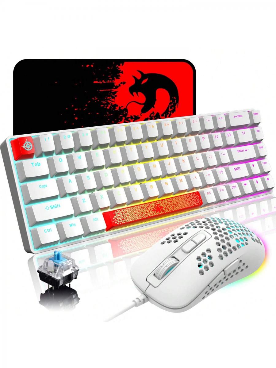 Комплект игровой клавиатуры и мыши RGB с персонализированными клавишами