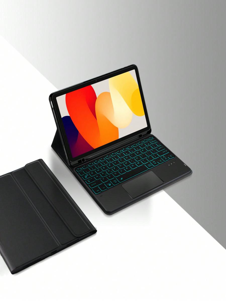 Xiaomi Redmi Pad SE Keyboard Case 11 Inch PU Leather with Backlit TouchPad