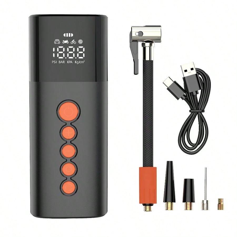 Rechargeable Portable Wireless Mini Air Pump for Bikes and Cars