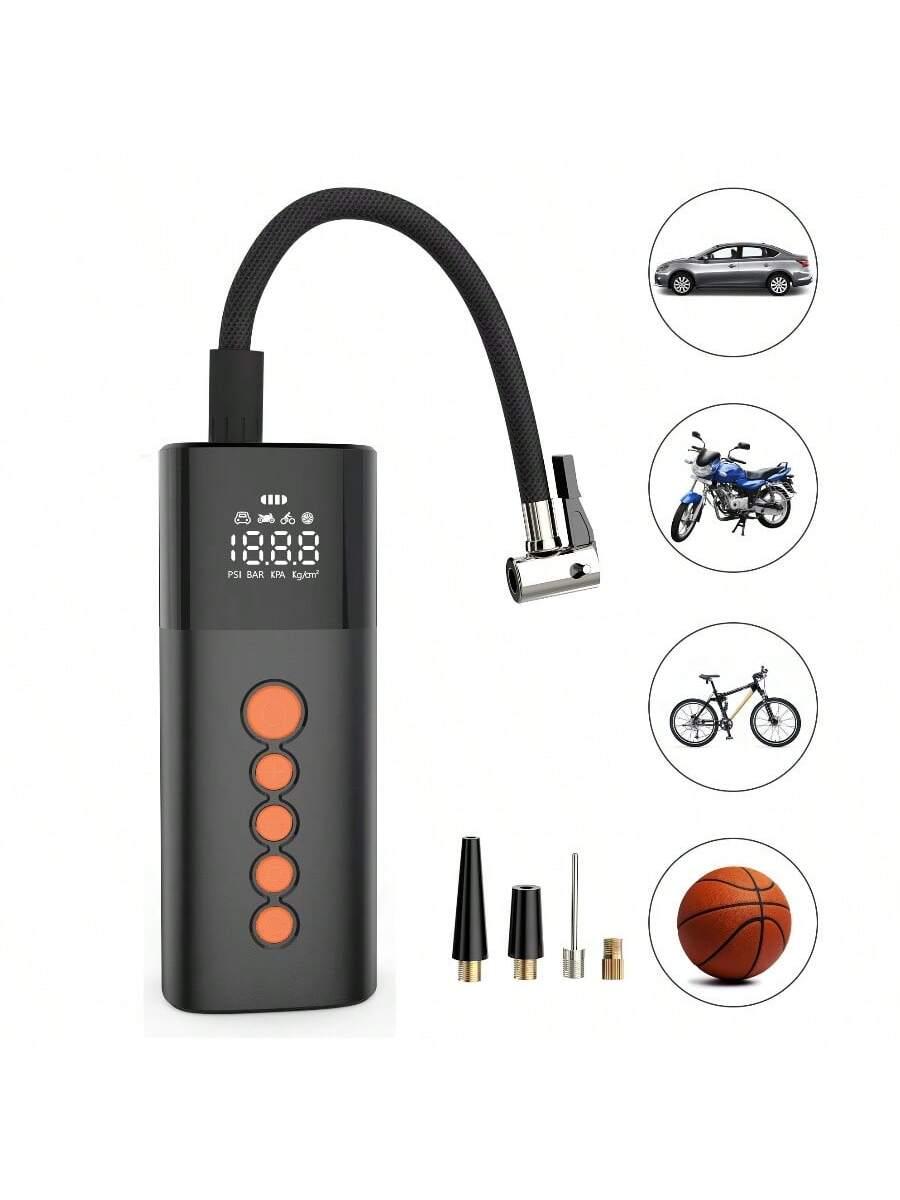 Rechargeable Portable Wireless Mini Air Pump for Bikes and Cars