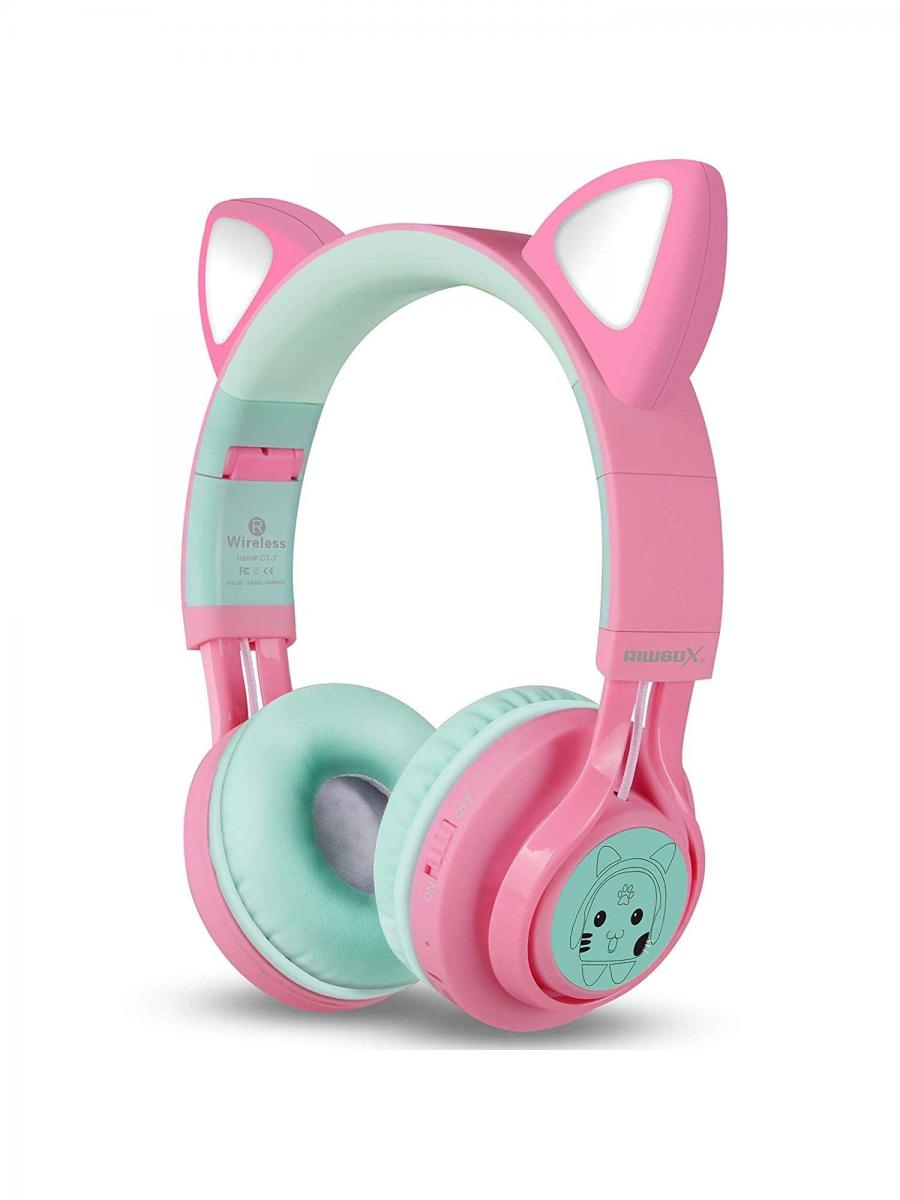 Riwbox CT 7 Cat Ear LED Bluetooth Headphones Wireless Over Ear