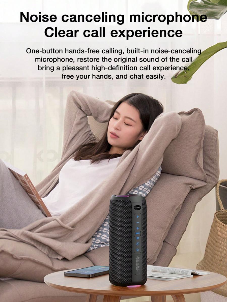Zealot S49 Pro Portable Wireless Speaker with Surging Bass and RGB Lights