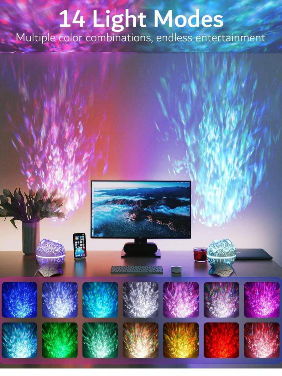 Dinosaur Egg Galaxy Projector 3 in 1 Night Light with Remote Control
