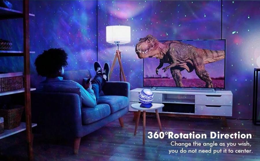 Dinosaur Egg Galaxy Projector 3 in 1 Night Light with Remote Control