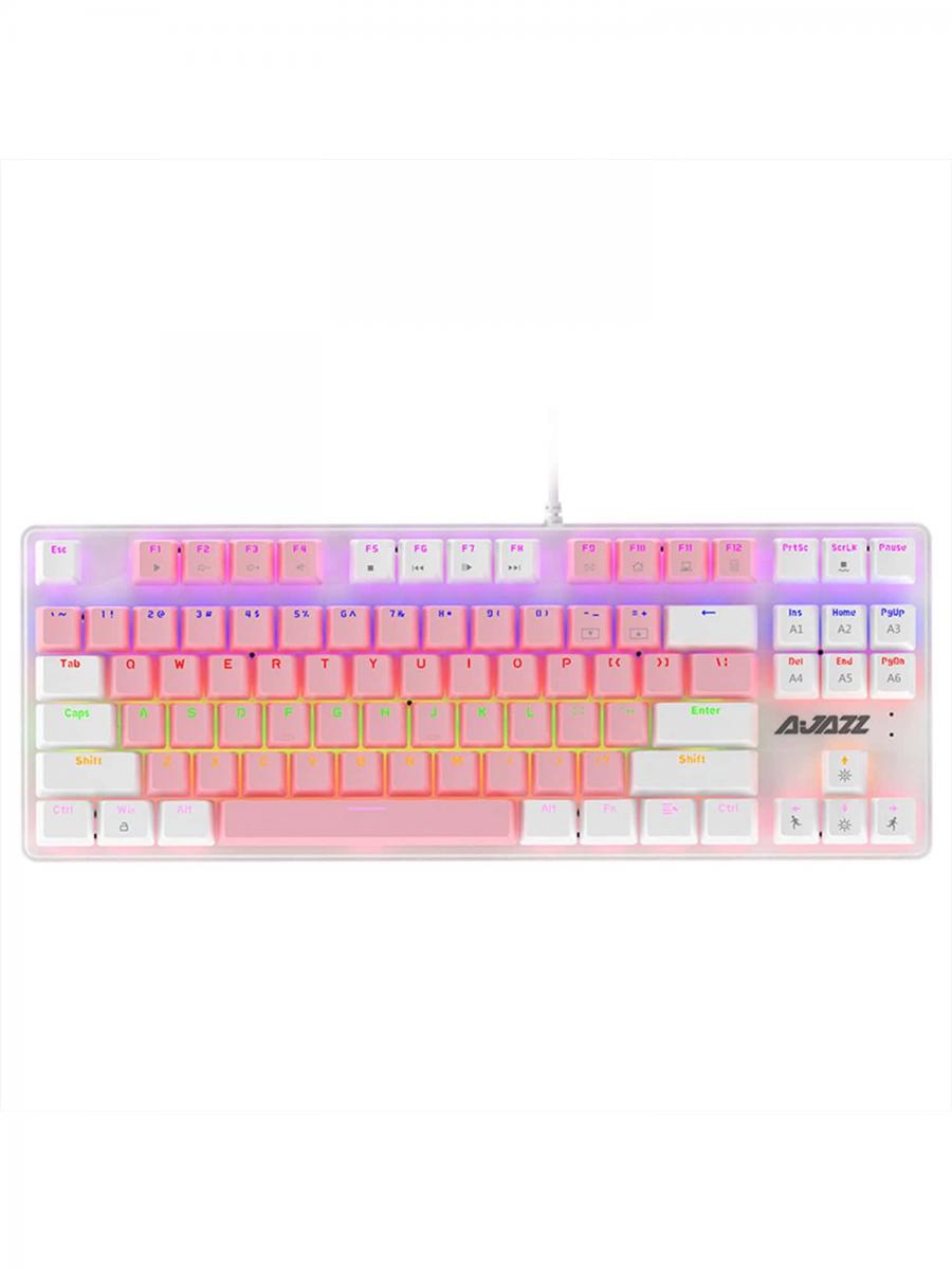 AJAZZ AK40 Mechanische Tastatur 87 Tasten RGB Metallrahmen Roter Schalter