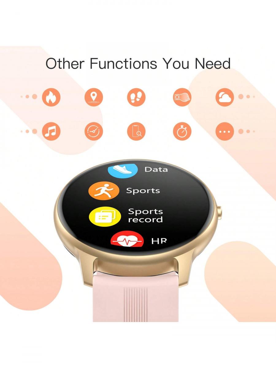 AGPTEK Smart Watch Waterproof Activity Tracker Heart Rate Monitor Pink