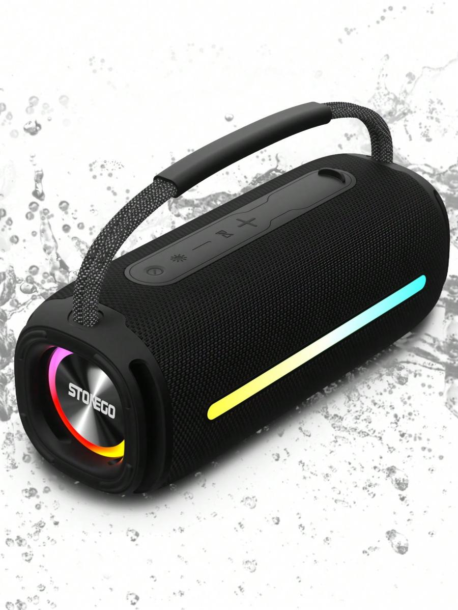Portable Handheld Bluetooth Speaker with RGB Light and TWS Bass