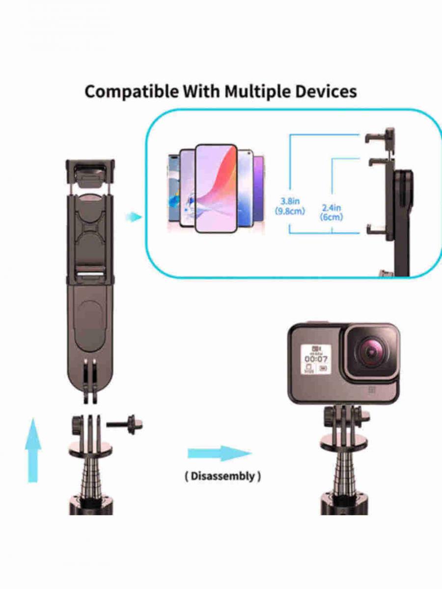 Bluetooth Remote Selfie Stick Tripod Stand for Smartphones