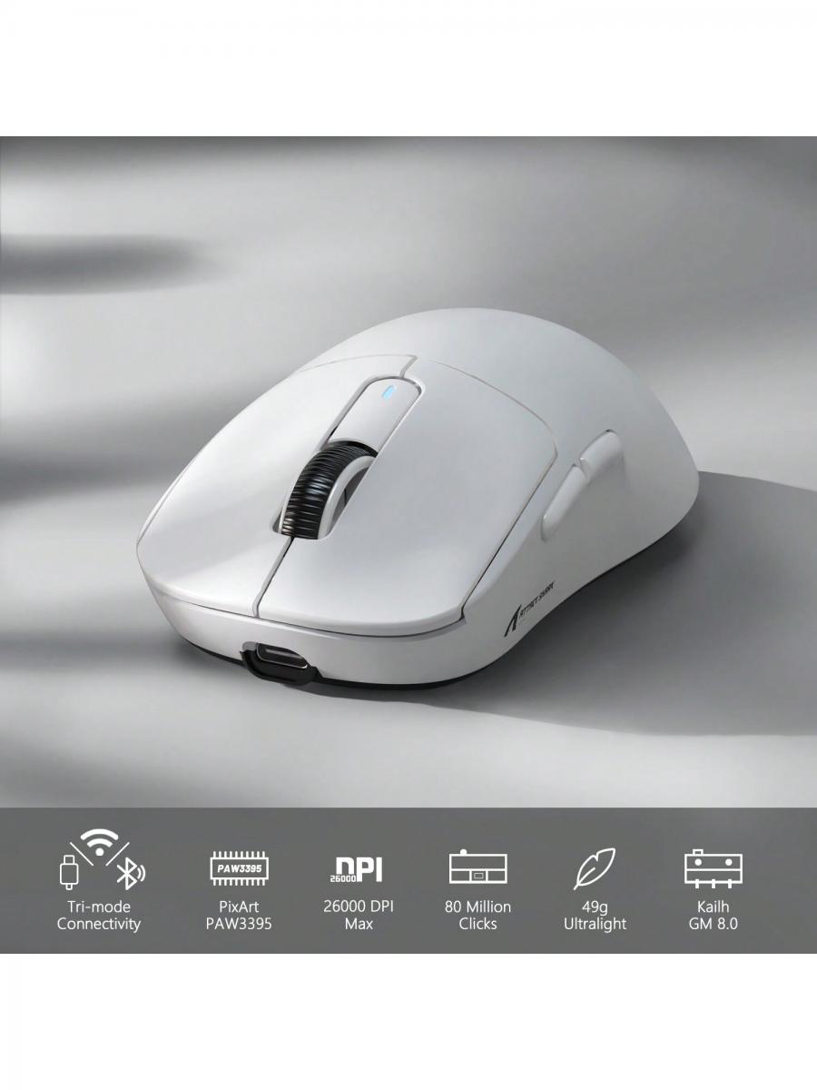 X3 Wireless Gaming Mouse Tri Mode 26K DPI Optical Sensor 5 Buttons