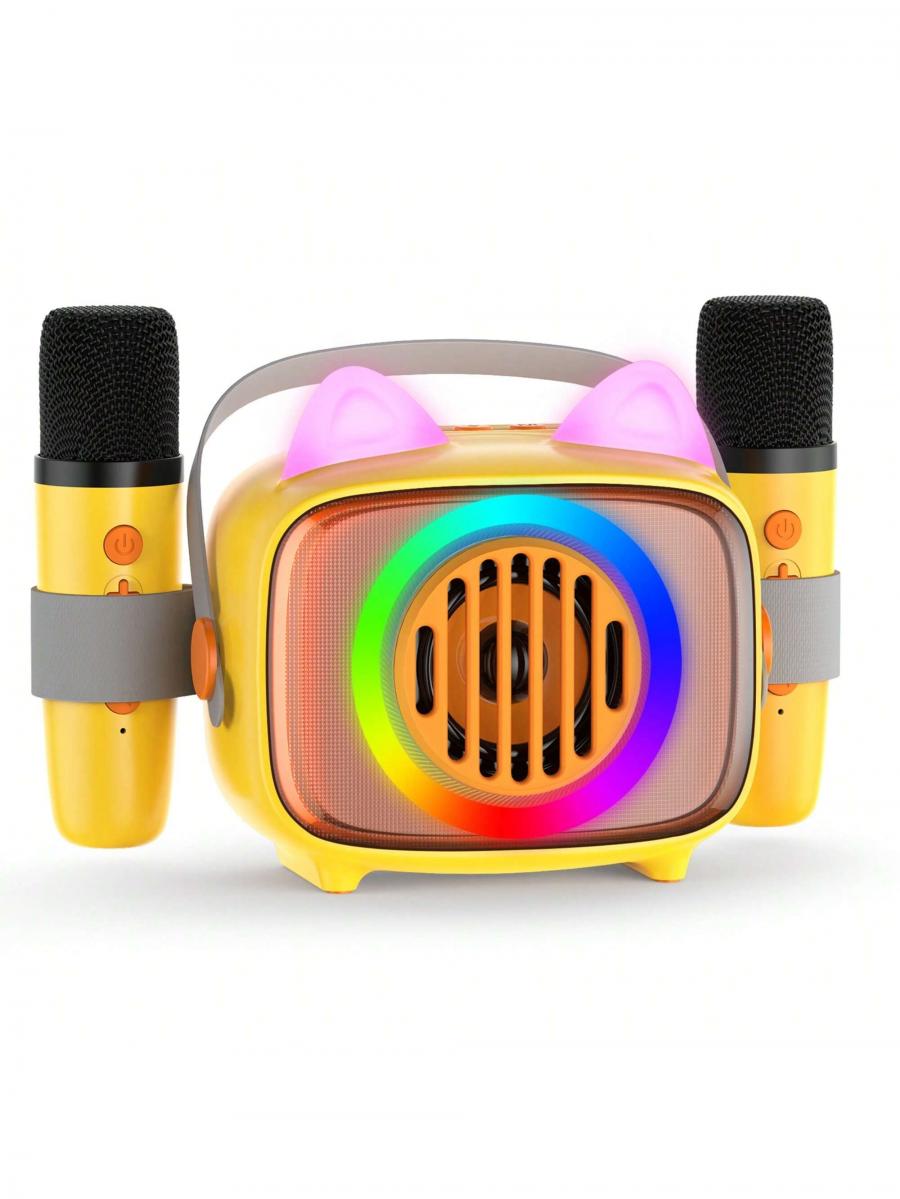 Portable Mini Karaoke Singing Machine with Wireless Microphones