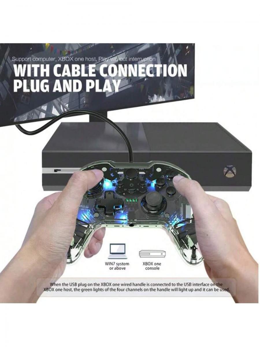 TOPWOLF Wired Xbox Controller with Dual Vibration Replaceable Cover