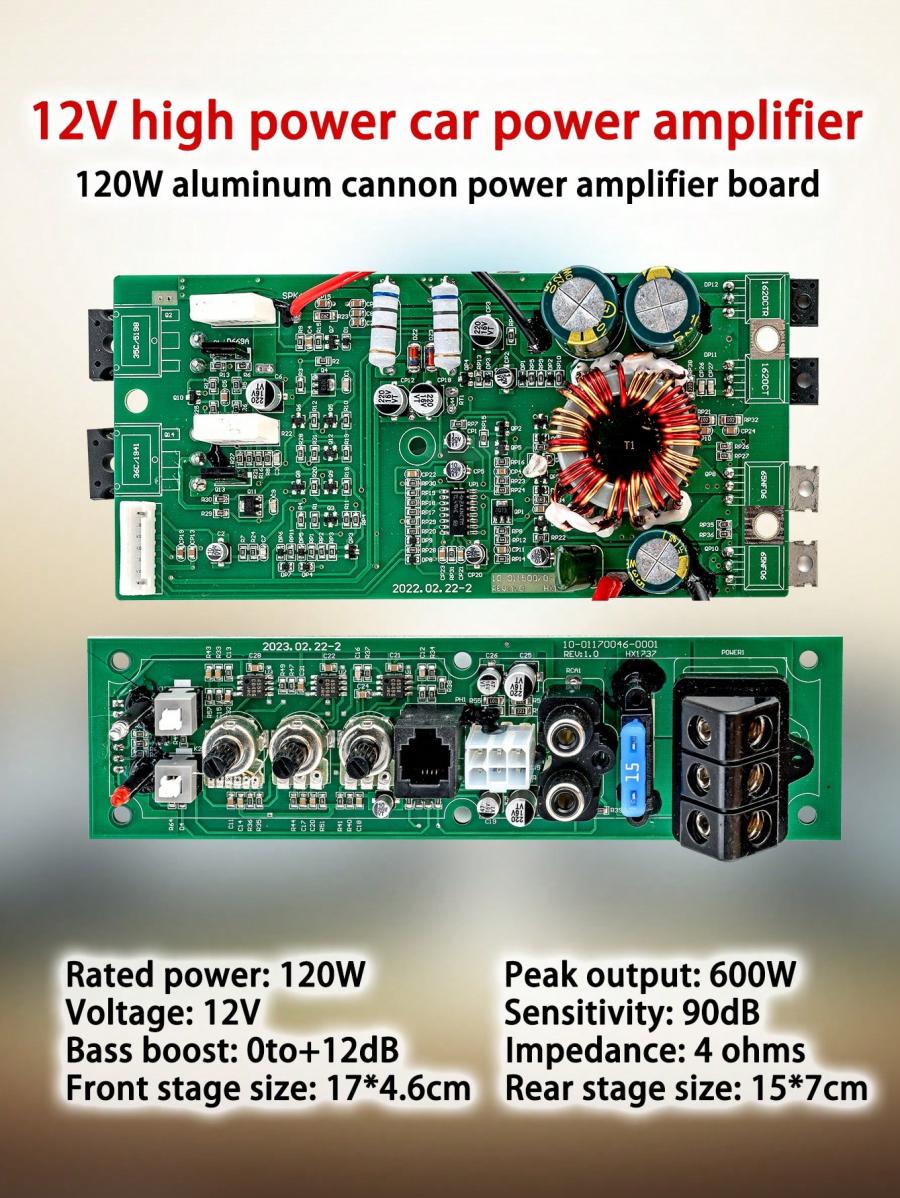 Vdmy Ltv 120W Green AB Class Mono Amplifier Board for Cars