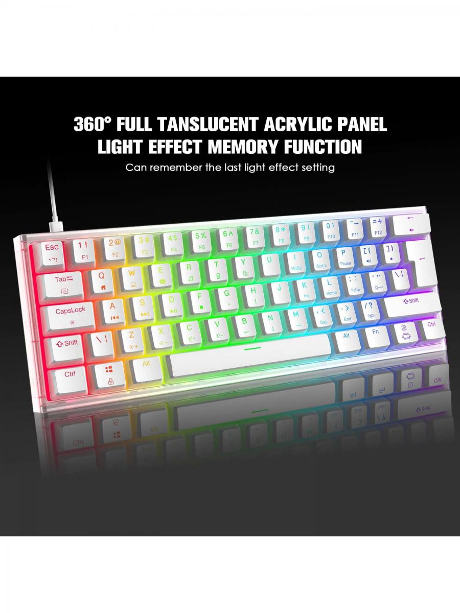 Hot Swappable RGB Mechanical Gaming Keyboard with Pudding Keycaps
