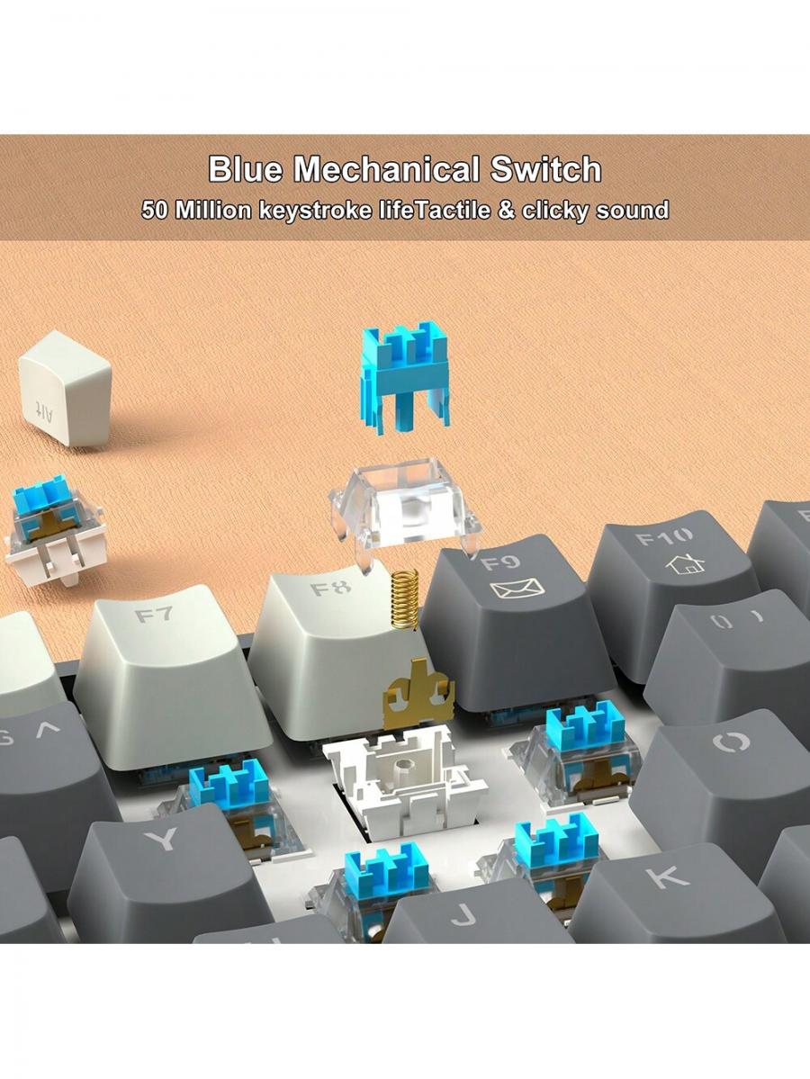 MageGee 75 Compact Mechanical Gaming Keyboard Blue Switches Backlit
