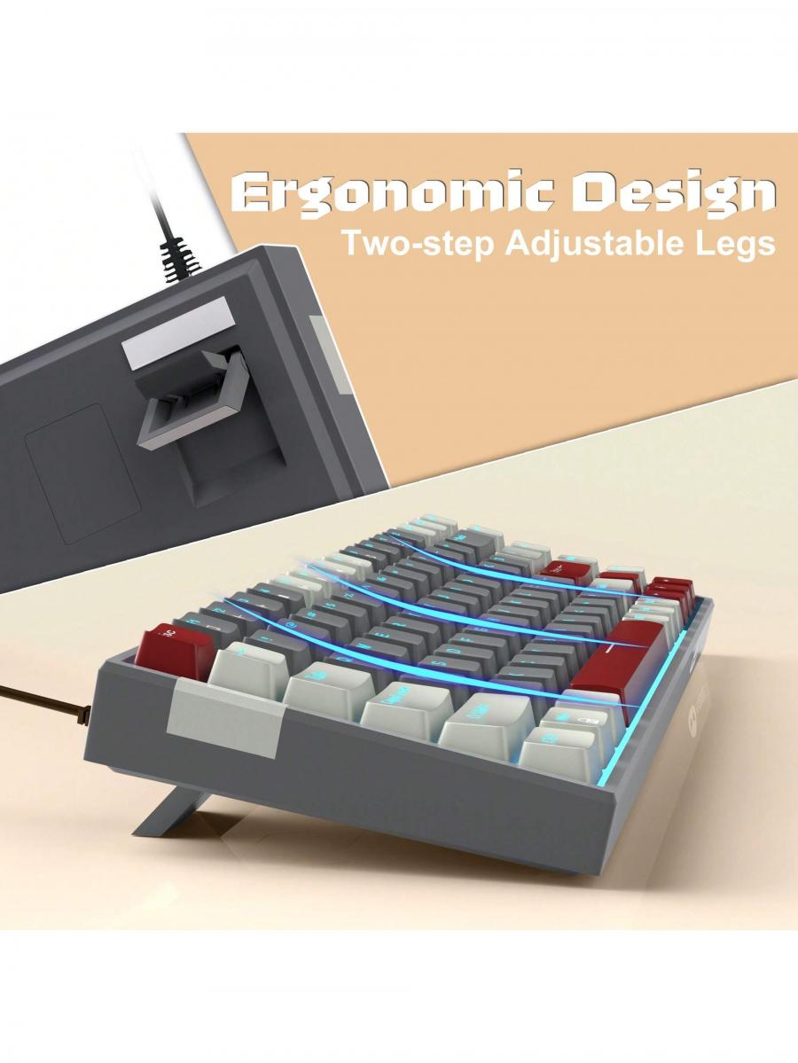 MageGee 75 Compact Mechanical Gaming Keyboard Blue Switches Backlit