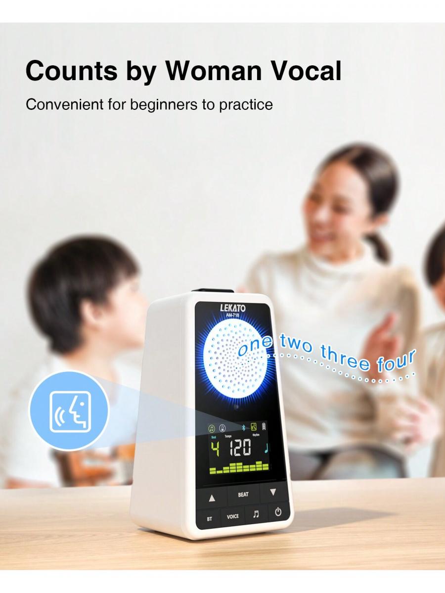 LEKATO Bluetooth Speaker Metronome 2 In 1 Rechargeable Portable Mixer