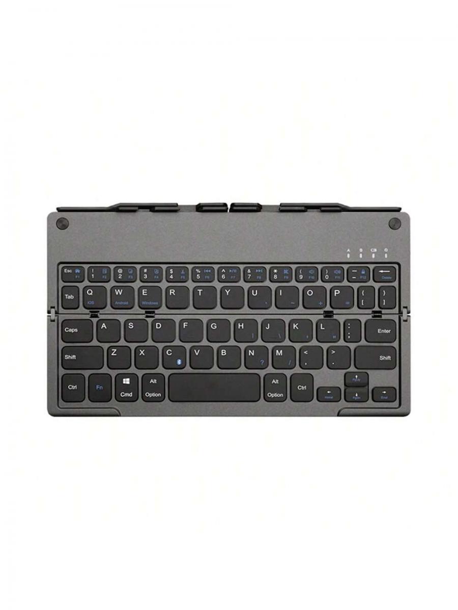 Mini Portable Folding Wireless Keyboard with Stand for Tablets and Phones