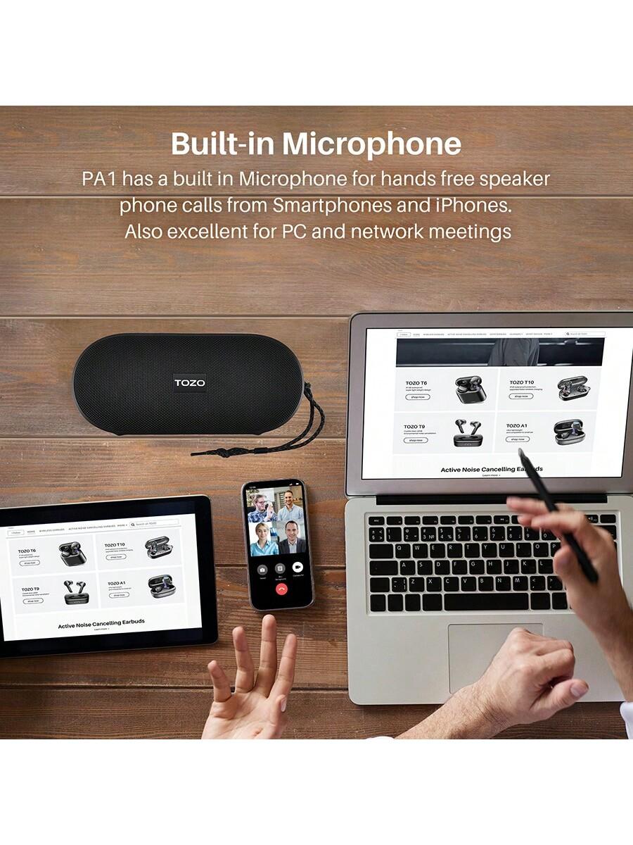 TOZO PA1 Bluetooth Speakers 20W Stereo Sound 25H Playtime Waterproof
