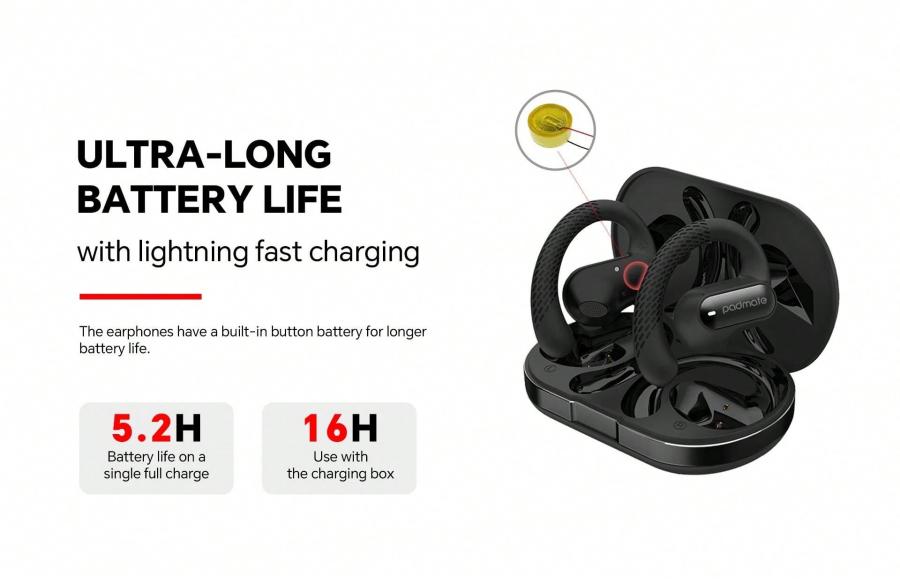 Padmate S58 True Wireless Stereo-Ohrhörer mit ENC-Rauschunterdrückung