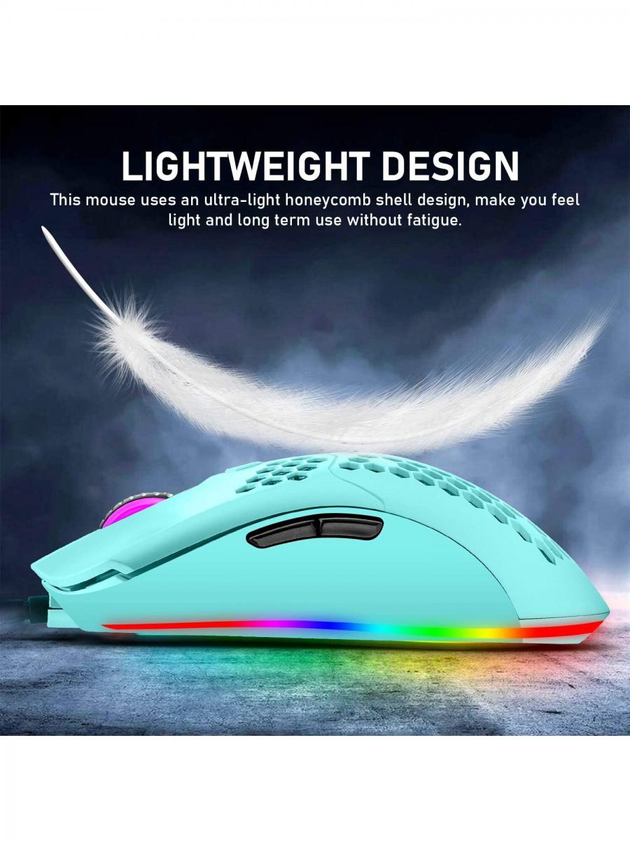 RGB Mechanical Gaming Keyboard and Mouse Combo 68 Keys Blue Switch