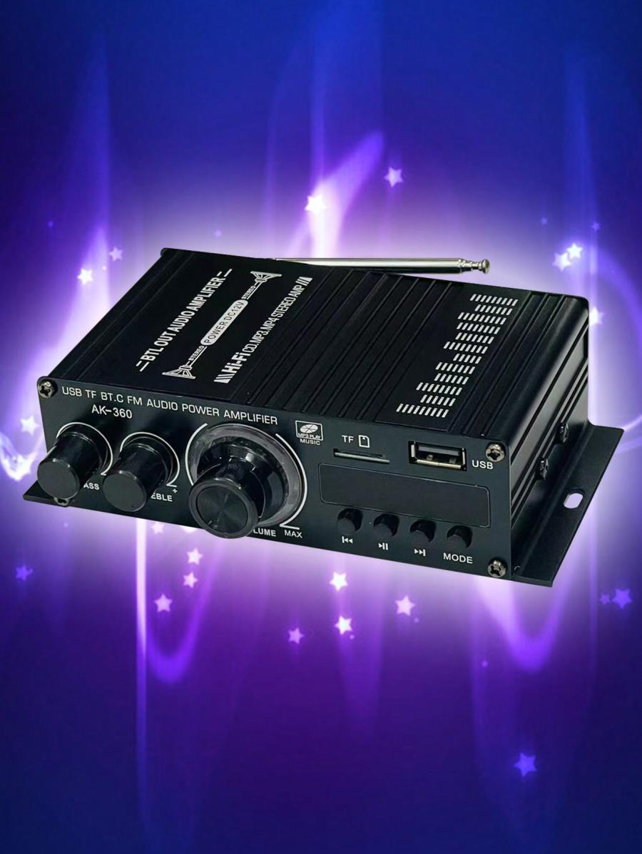 AK 360 Black Stereo Amplifier Mini Car Audio 400W Aluminum Body