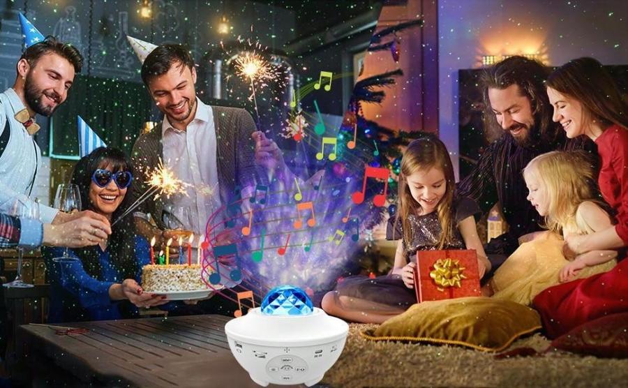 Galaxy Projector Star Light Bluetooth Speaker Night Decor Gift
