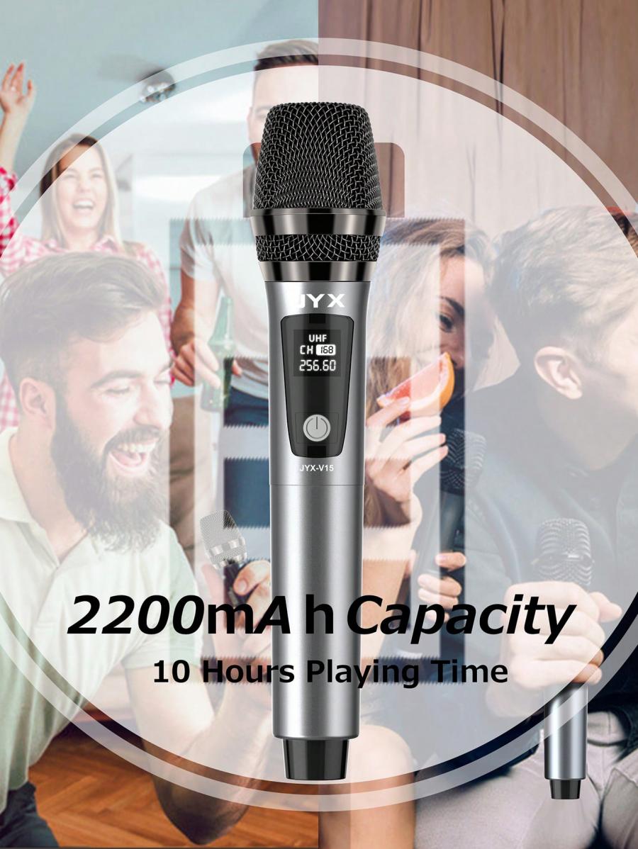 JYX Professional Wireless UHF Handheld Microphone System Rechargeable