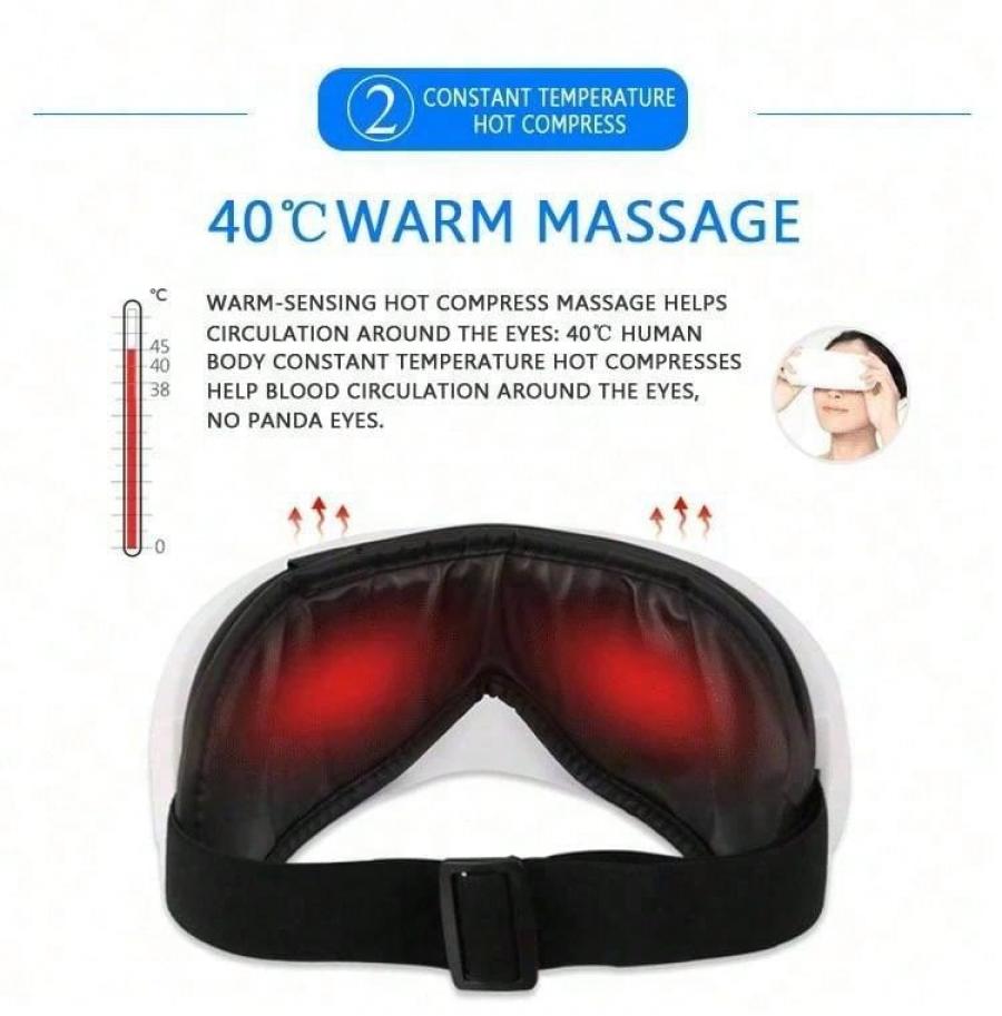 Bluetooth Eye Massager with Vibration Air Pressure and Hot Compress