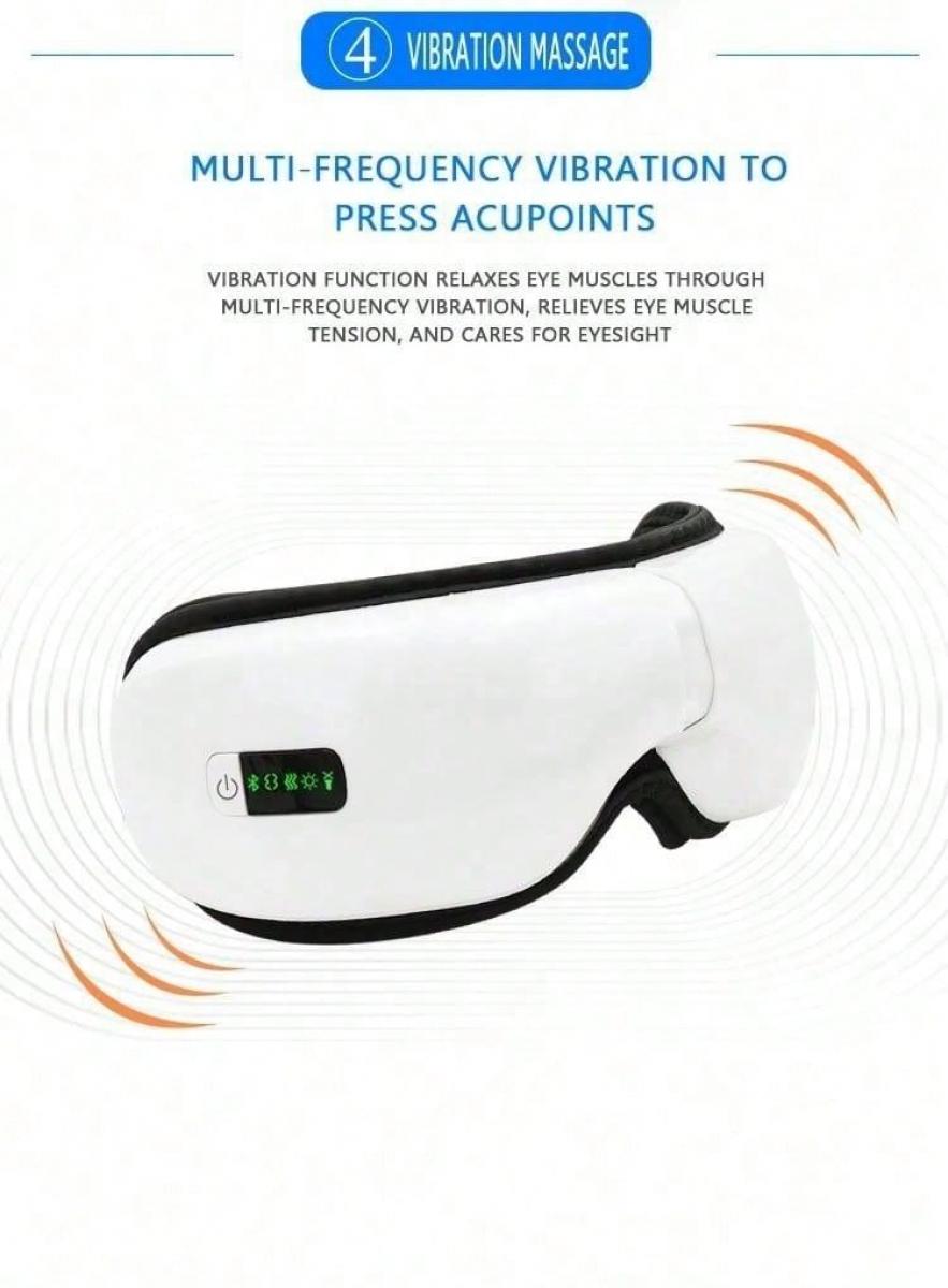 Bluetooth Eye Massager with Vibration Air Pressure and Hot Compress