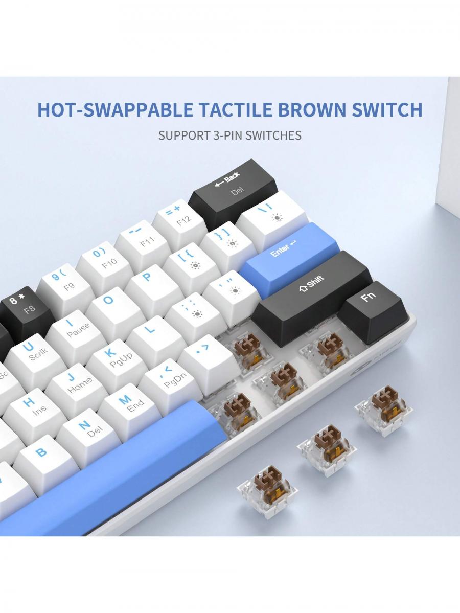 Magegee MK Star61 Mini Mechanical Gaming Keyboard with Blue Backlight