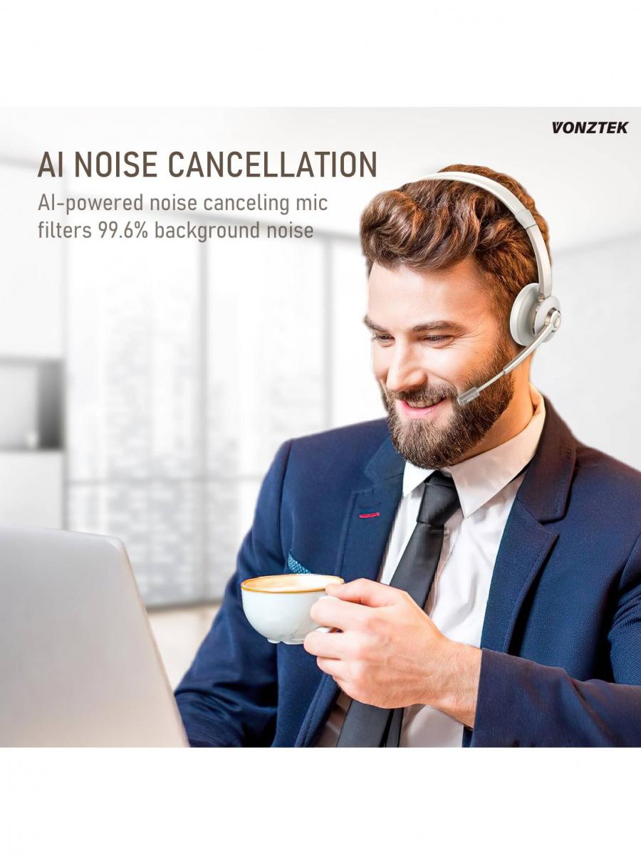 Wireless Trucker Bluetooth Headset Noise Cancelling with Microphone