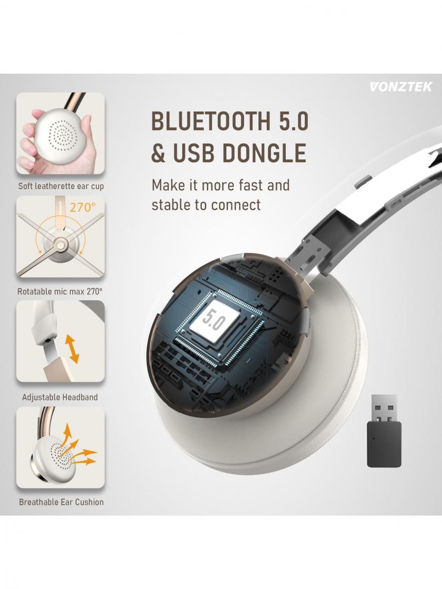 Wireless Trucker Bluetooth Headset Noise Cancelling with Microphone
