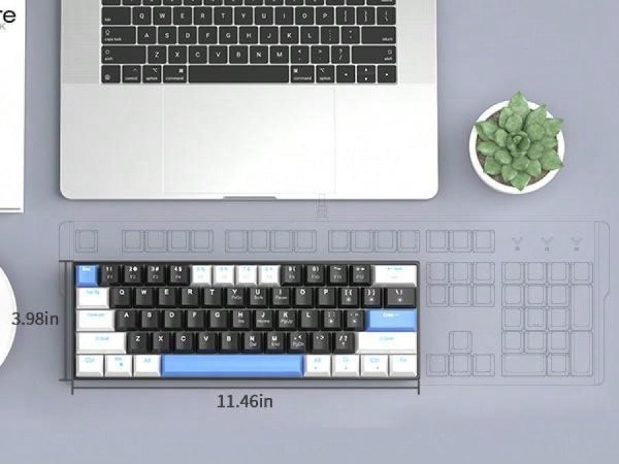 Magegee MK Star61 Mini Mechanical Gaming Keyboard with Blue Lighting