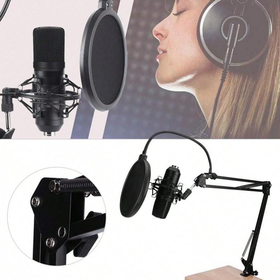 Verstellbares Mikrofonarm-Ständer-Kit mit V8-Soundkarte für USB