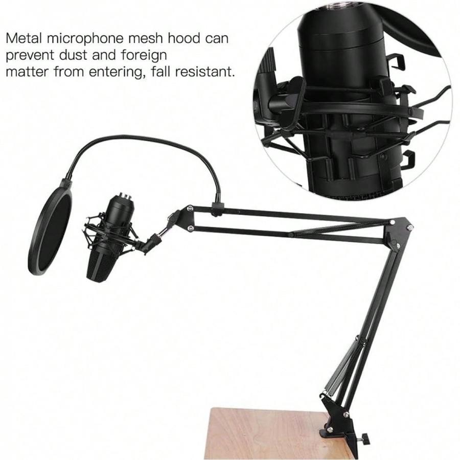 Verstellbares Mikrofonarm-Ständer-Kit mit V8-Soundkarte für USB