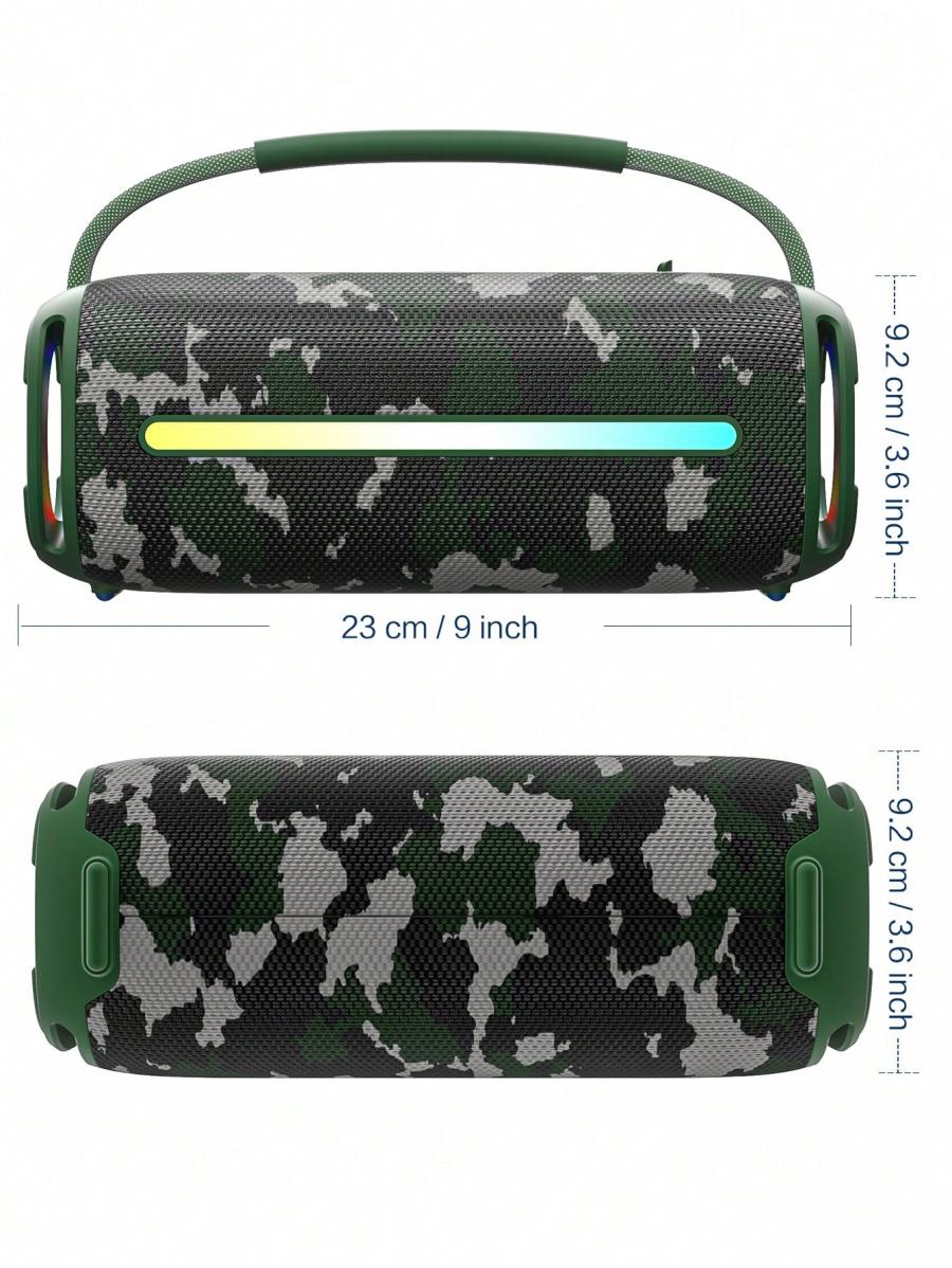Portable Handheld Bluetooth Speaker with RGB and Dual TWS Bass Sound