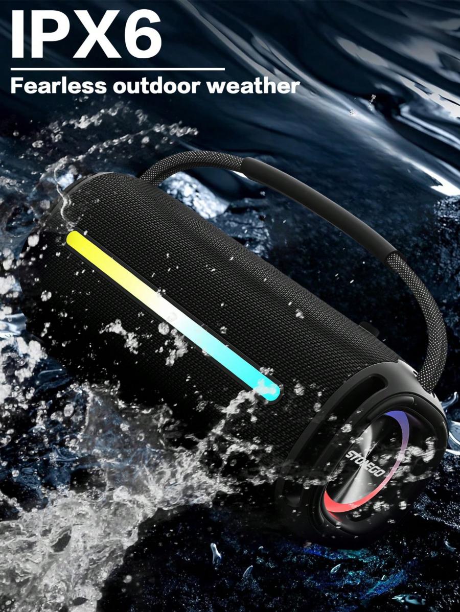 Portable Handheld Bluetooth Speaker with RGB and Dual TWS Bass Sound