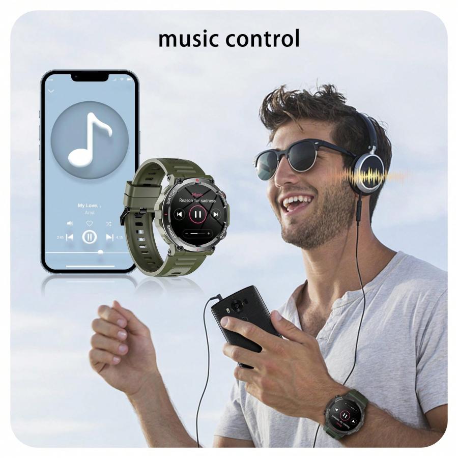Blackview W50 Rugged Smart Watch Men Heart Rate Monitor Waterproof Green