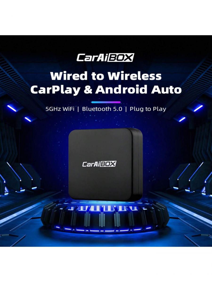 CarAIBOX 2in1 Wireless CarPlay and Android Auto Dongle for Car Radio