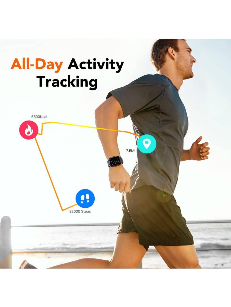 Smart Watch 1 69 43mm Fitness Tracker Waterproof Heart Rate Monitor