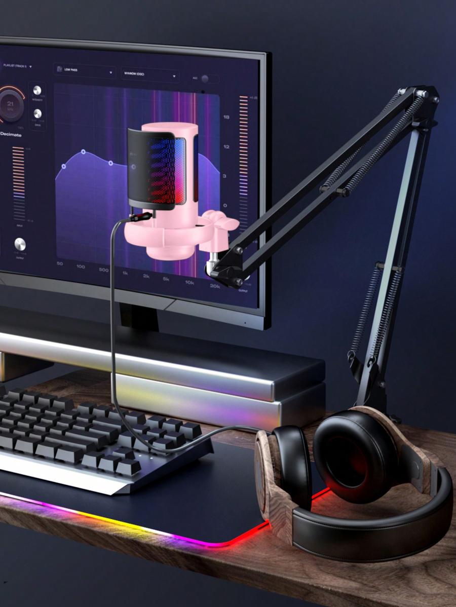 RGB-консольный USB-микрофон для игровых видеоконференций и записи