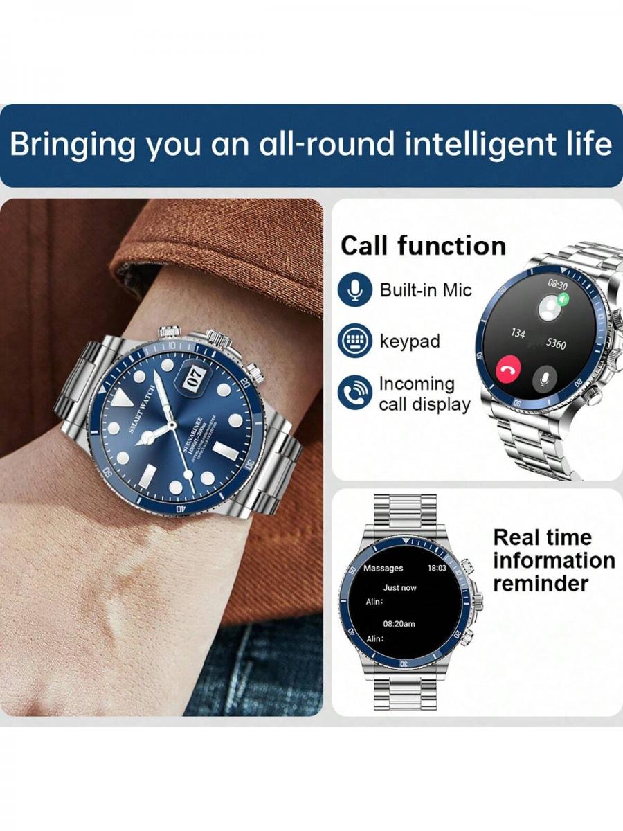 Smart Watch 153 Inch IP67 Waterproof Step Counter Voice Assistant