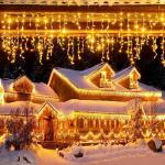 How many lighting modes are available with these LED Christmas lights?