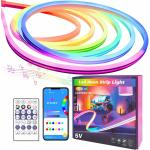 What is the power supply for the Lfon USB RGB+IC Color Chasing LED Neon Rope Light?