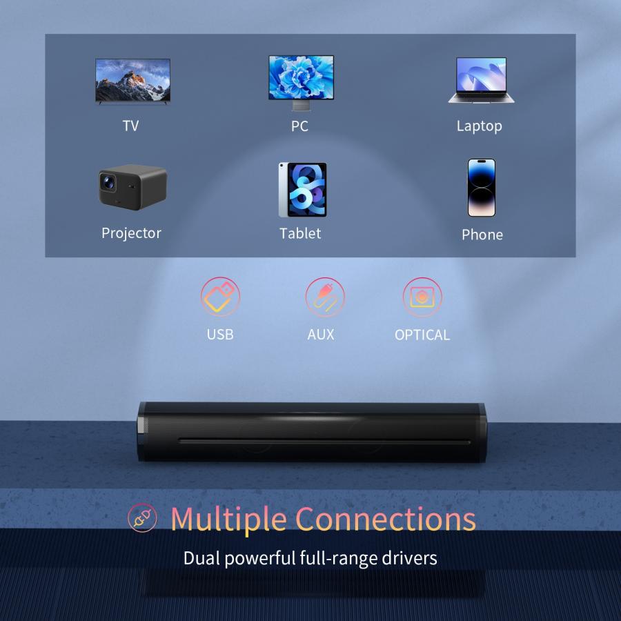 2.1CH Smart Music System TV Soundbar with Subwoofer