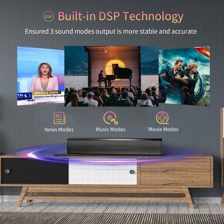 2.1CH Smart Music System TV Soundbar with Subwoofer